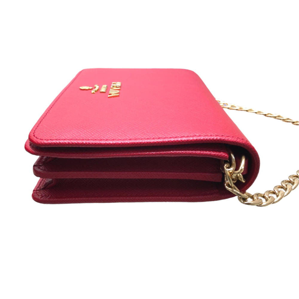 Prada Sapphire Wallet Red Shoulder Bag - Picture 4 of 10